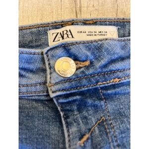 ZARA Men's Distressed Paint Splatter Slim Fit Jeans Blue‎ Size 34x34